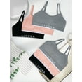 thumbnail image 2 of Livona 3 Pack Training Bras for Girls-Sports Bra for Teen Ribbed Wireless Bralette Fitness Padded Crop Cami Tank Top(6-14), 2 of 5