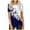 Navy, variant on Fesfesfes Yoga Shirts for Women Casual Buttons Printed Short Sleeve Round Neck Pullover Blouse T-shirt Tops Women Short Sleeve Shirt L(US:8)