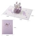 thumbnail image 2 of Tarjeta de felicitación emergente en 3D NQ mariposa de flores morado, 2 of 5