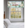 thumbnail image 3 of Seaside Holiday Wishes Valances for Windows Christmas Starfish Holly Wooden Grain Rod Pocket Curtains Valance Short Window Treatment Drapes for Living Room, Bedroom Bathroom 42"&nbsp;W x 18" L, 3 of 5