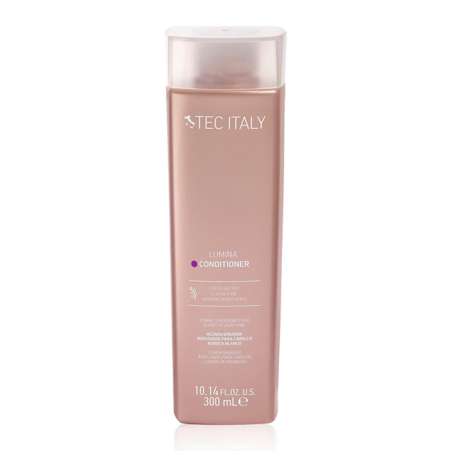 TEC ITALY Lumina Conditioner 300 ml – Acondicionador Matizador para Cabello Rubio, Cano y Decolorado, Humectación Suave, Protección UV y Reduce Estática