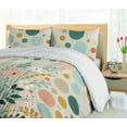 thumbnail image 3 of Ambesonne Floral Duvet Cover Set, Polka Dots Ornated Poppy Art, Twin, Pale Green Multicolor, 3 of 4