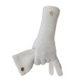 thumbnail image 4 of GPOECD Gloves for Women Women Solid Thermal Warm Finger Mobile Phone Long Knitted Gloves, 4 of 5