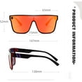 thumbnail image 2 of Oversized Sunglasses, Rimless Mirrored Sun Glasses with Reflective One-Piece Lens, 2 of 6