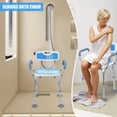 thumbnail image 3 of Moxufan Shower Chair for Inside Shower,Heavy Duty Bath Chair with Detachable Handrail,Elderly Disabled Shower Stool,Height Adjustable Shower Bench,E-1, 3 of 16