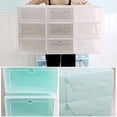 thumbnail image 3 of Clear Plastic Shoe Boxes Stackable Floding DIY Shoe Storage Container Organizer, 3 of 7