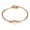 Rose Gold, variant on Stainless Steel Cable Cuff Bracelet for Women Polished Heart Center Open Bangle Titanium Steel Wire Wrap Wristband Minimalist Gift for Her Gold