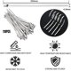 thumbnail image 2 of 110 Pieces Stainless Steel Hose Clamp 300 * 4.6mm Stainless Steel Cable Tie, for Exhaust Winding, Bundled Cables, Maintain Fences, 2 of 5