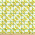 thumbnail image 2 of Abstract Fabric by the Yard, Monochrome Illustration Along Recurring Floral Shapes in Diagonal Design, Decorative Upholstery Fabric for Chairs & Home Accents, Yellow and White by Ambesonne, 2 of 5