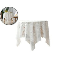 VQPeo Small Square Tablecloth, Lace Doilies, Square Tablecloths Side Table Cover, Crochet Tablecloth for Round Table Topper Furniture