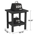thumbnail image 3 of AreShark 2-Tier Outside Adirondack Side Table, Weather Resistant Square Outdoor Side Tables, Outdoor End Table for Backyard Pool Indoor Companion Front Porch, Black, 3 of 8