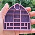 thumbnail image 3 of Mini Wooden Display Shelf for Collectibles \u2013 Rustic Shadow Box Display Case with Multiple Compartments, Miniature Trinket Shelf for Mini Crystals Figures, Small Trinkets (F), 3 of 6