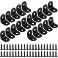 thumbnail image 1 of Support d'Angle pour Projets de Menuiserie, Utilisation Durable Supports en Acier Inoxydable avec Angle de Renforcement pour Performance Antirouille sur Applications Domestiques et Industrielles (Noir, 20), 1 of 5