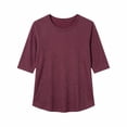 thumbnail image 4 of Womens Tops Crew Neck Elbow Length Sleeve Tshirts for Women Summer Fall Dressy Casual Pullover T-Shirts, 4 of 4