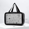 thumbnail image 3 of Personality Simple Travel Translucent Matte Female Outdoor Toiletry Bag Storage Bag Makeup Case Cartoon Cosmetic Bag Bath Storage S 1, 3 of 8