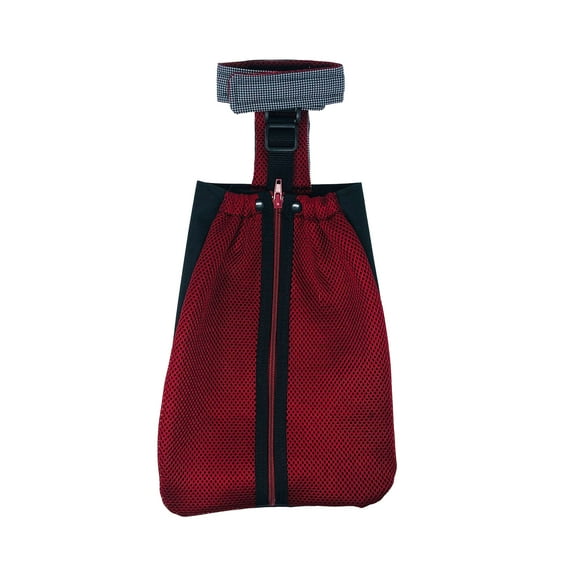 Barkertime Burgundy Mesh Dog Drag Bag - Great for Summer - Made in USA