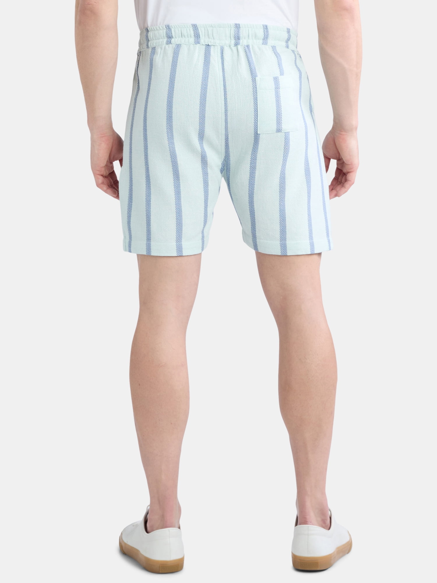 Fly By Night Men’s and Big Men’s Passport Striped Shorts, 6" Inseam, Sizes S-3XL