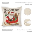 thumbnail image 4 of Cats for Everybody Christmaslinen throw pillowcase decoration pillowcase gifting preferred 20x20 inch cushion cover 2 sets sofa pillowcase sofa bedroom living room car, 4 of 8