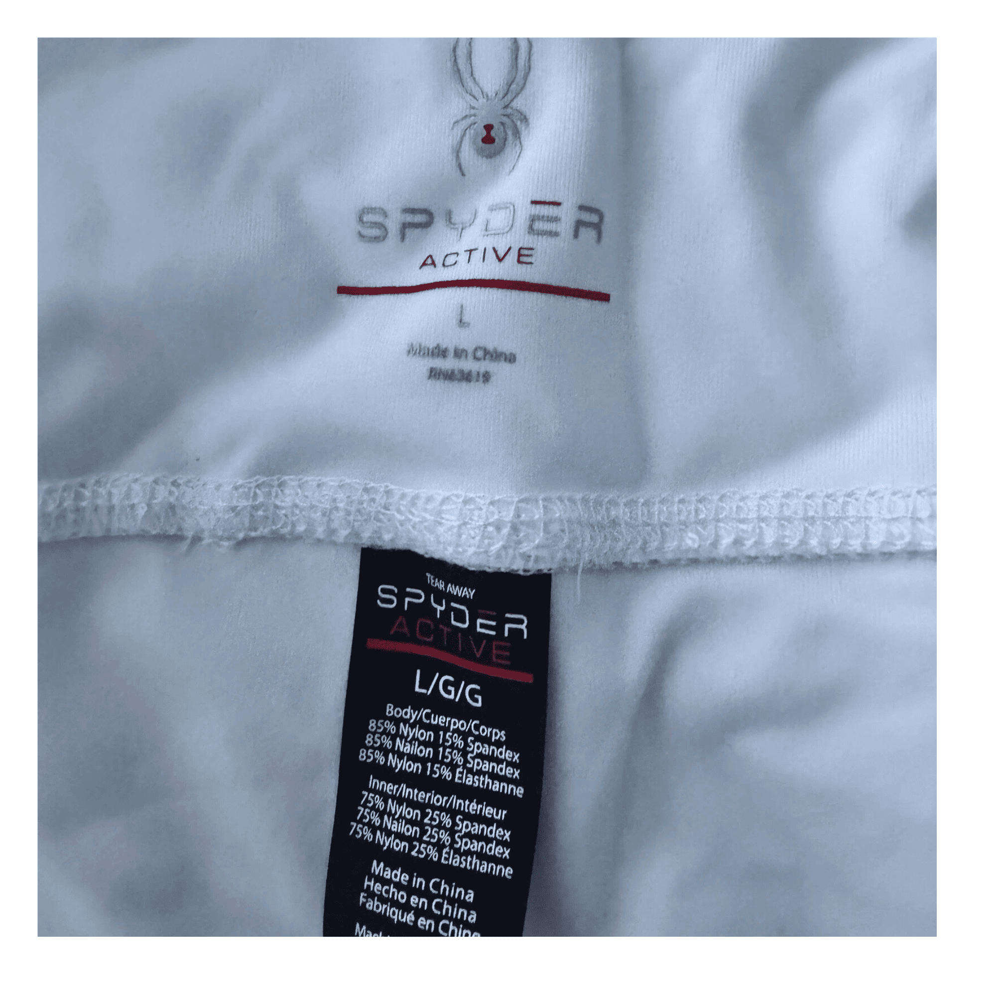 Spyder Active Women's Athletic Shorts with Pockets, White, 4" Inseam, Size Large