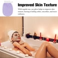 thumbnail image 3 of Portable Bathing Scrubbing Glove Arm Leg Chest Body Exfoliating Scrubber Gloves Shower Tools Bathroom Accessories Purple, 3 of 8