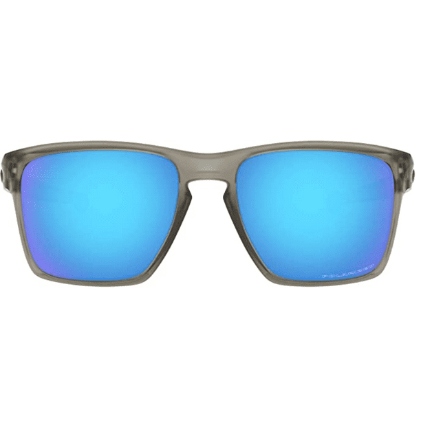 Oakly Men's OO9341 Sliver XL Rectangular Sunglasses, Matte Grey Ink/Sapphire  Iridium Polarized, 57 mm 