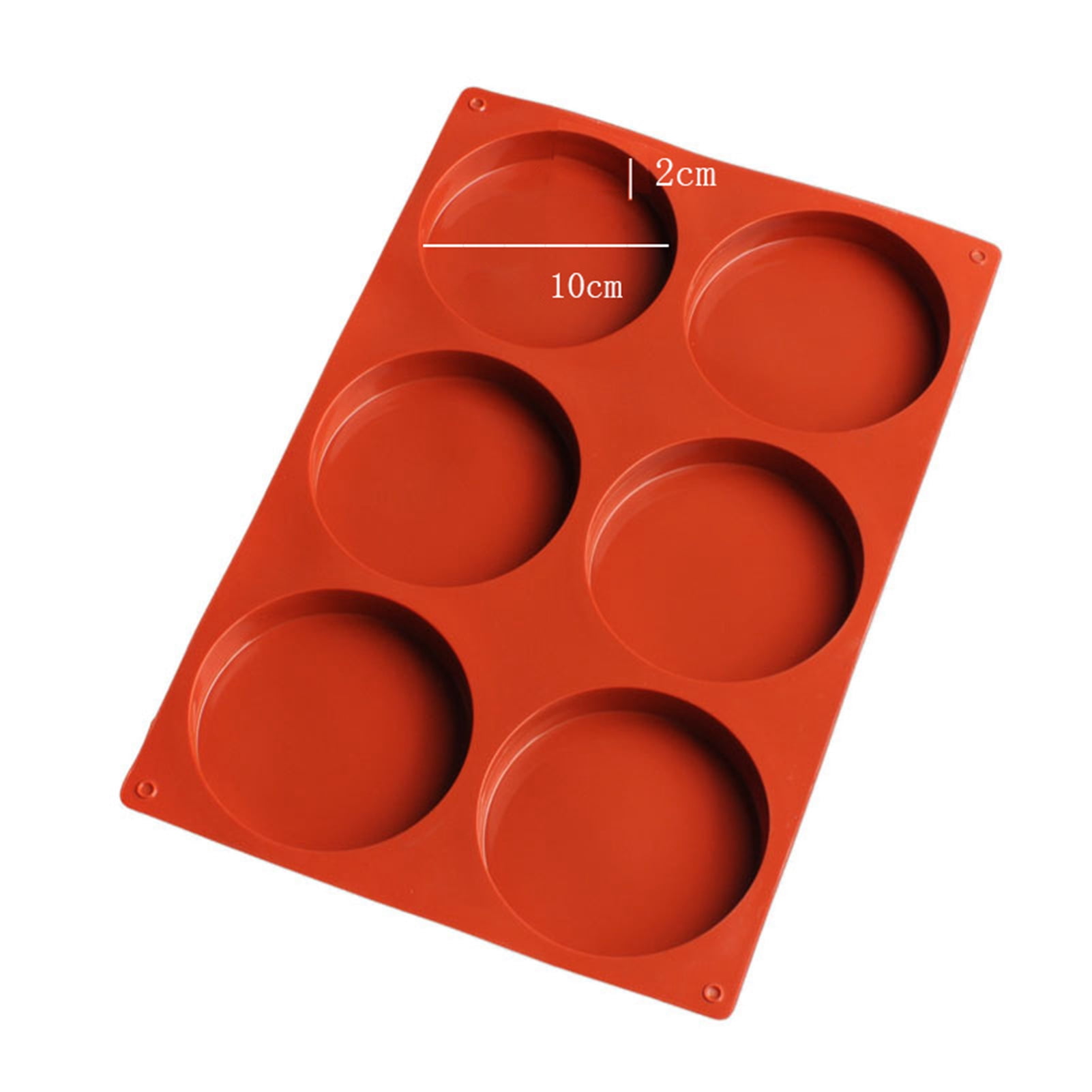 Aebor 2 Pcs Silicone Baking Molds, 8 Cavity Silicone Portion Cake Mold,  Triangle Cavity Cake Pan, for Oven and Instant Pot DIY Baking Tool(Orange