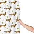 thumbnail image 3 of Sigee Dachshund Going To Play Tennis for Waterproof Fabric Shower Curtain 72" W x 72" H for Bathroom Shower Curtain, 3 of 5