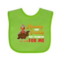 Inktastic Thanksgiving Mommy Daddy Thankful for Me Boys or Girls Baby Bib