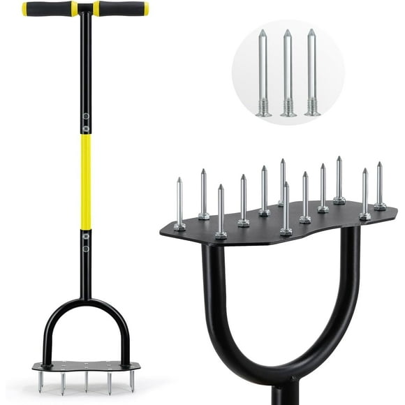 Spike Lawn Air Aerator - Grass Aerator Lawn Tool with Spare Spikes