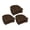 Chocolate, variant on Blazing Needles 16 in. Solid Twill U-Shaped Tufted Chair Cushions, Ruby Red - Set of 6