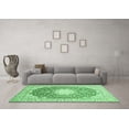 thumbnail image 3 of Ahgly Company Indoor Rectangle Medallion Emerald Green Traditional Area Rugs, 2' x 3', 3 of 4