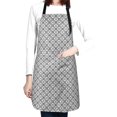 thumbnail image 4 of Bingfone Gray Plaid Apron Gifts For Men, Women Professional Grade Chef Apron for Kitchen,BBQ & Grill, 4 of 8