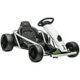 Aosom Teens Drift Electric Fast Go Kart, 24V 8.1 MPH with Music, Horn ...
