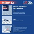 thumbnail image 5 of BNX TruFilter 12x12x1 Air Filter MERV 13 (6-Pack) - MADE IN USA - Electrostatic Pleated Air Conditioner HVAC AC Furnace Filters for Allergies, Pollen, Mold, Bacteria, Smoke, Allergen, MPR 1900 FPR 10, 5 of 8