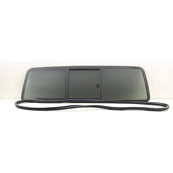 Rear Sliding Window Glass 3 Panel Manual Back Slider (Gasket Included) Compatible with Ford Ranger Pickup / Mazda B2300 B3000 B4000 1983-1997 2-Door Standard Cab Models