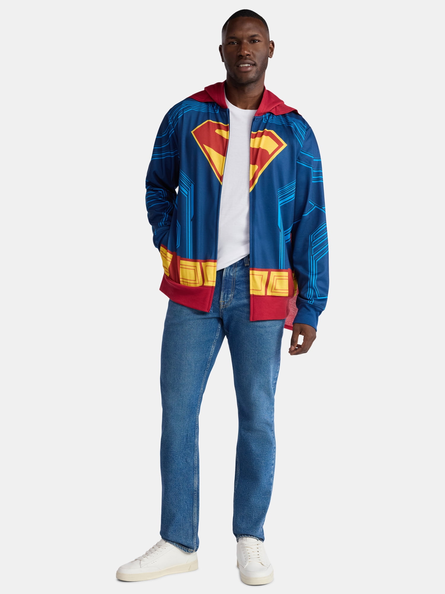 Superman, Men's & Big Men's Halloween Cosplay Hoodie, Sizes S-3XL