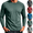 Green, variant on Frnrwgo Men's T-Shirt Regular Fit Long Sleeve Solid Color Breathable Lightweight Sports Casual All Season Top