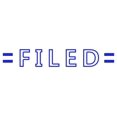 thumbnail image 1 of Printtoo Filed Self Inking Rubber Stamp Pre-Inked Office Stamp- Home Office Business Stationery, Blue- 42 x 9 mm, 1 of 7