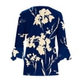 thumbnail image 3 of Mothers Day Gifts AXXD Womens Swim Cover Up Kimono Cover up Floral Print 3/4 Sleeve Ruffle Button Kimono, 3 of 5