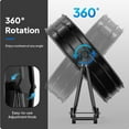 thumbnail image 6 of VINGLI 30 Inch High Velocity Drum Fan, 13000CFM Industrial Metal Floor Fan with Handle, Heavy Duty, 3-Speed, 360° Tilt, Air Circulator for Shop, Garage, Gym, Barn, Commercial, UL , Yellow, 6 of 14