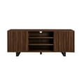 thumbnail image 2 of 60" Modern Wood TV Cabinet with Paneled Doors - Dark Walnut / Black, 2 of 5