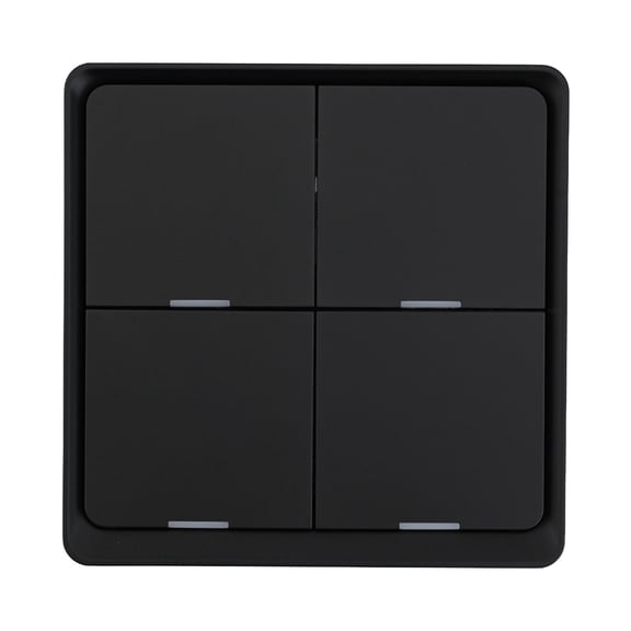 for Tuya for ZigBee Smart Scene Switch 4 Gang Wireless Wall Switch Push Button Control for Smart Home Black Grey