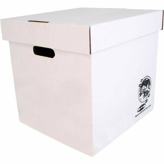 12" Vinyl Record Storage Box - Sturdy Cardboard with Removable Lid - Holds up to 90 Records or Laser Discs - 1 Box #12BC13