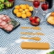 thumbnail image 1 of Set de utensilios de viaje para paja de trigo - Cuchillo y cuchara con tenedor de 4 piezas y estuche • Cubertería portátil para acampada, picnic, oficina • Plástico sin BPA • Naranja, azul, verde, 1 of 6