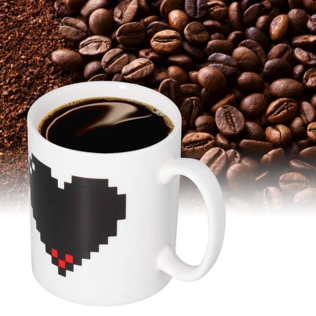 Taza De Bebida, Taza De Café Sensible Al Calor Patrón De Corazón Para Cocina Para Restaurante Para Bar Para El Hogar