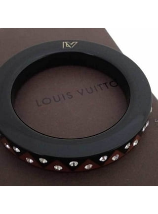 Louis Vuitton Berg Sylvania Wood Resin And Gold Logo Ring L Size