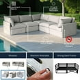 thumbnail image 2 of Ensemble de canapés modulaires Flexiform en forme de U de Patioflare, gris, 2 of 9
