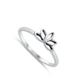 thumbnail image 4 of Traditional Open Lotus Ring .925 Sterling Silver Band Jewelry Female Male Unisex Size 11, 4 of 4