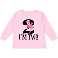 thumbnail image 3 of Inktastic 2nd Birthday Party Girls Flamingo Girls Long Sleeve Toddler T-Shirt, 3 of 5