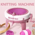 thumbnail image 3 of Funny Knitting Machine Adults Kids Weave Knitting Board Rotating Machines Portable Round Loom Efficiently DIY Scarf Hat Sock (22 Needles), 3 of 7